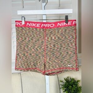 Nike Women's Pro 3" Spacedye Shorts in Multi Size XL